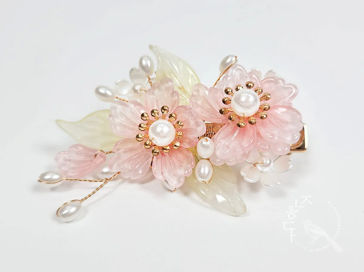 Graceful Two Blossoms Hair Pin (3 Colors)