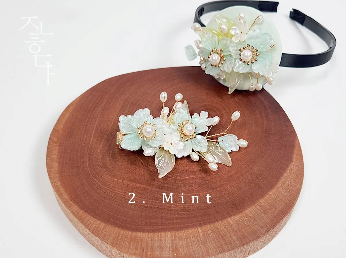 Graceful Two Blossoms Hair Pin (3 Colors)