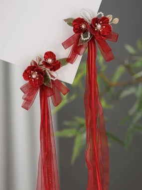 Hair Clip: Red Bows