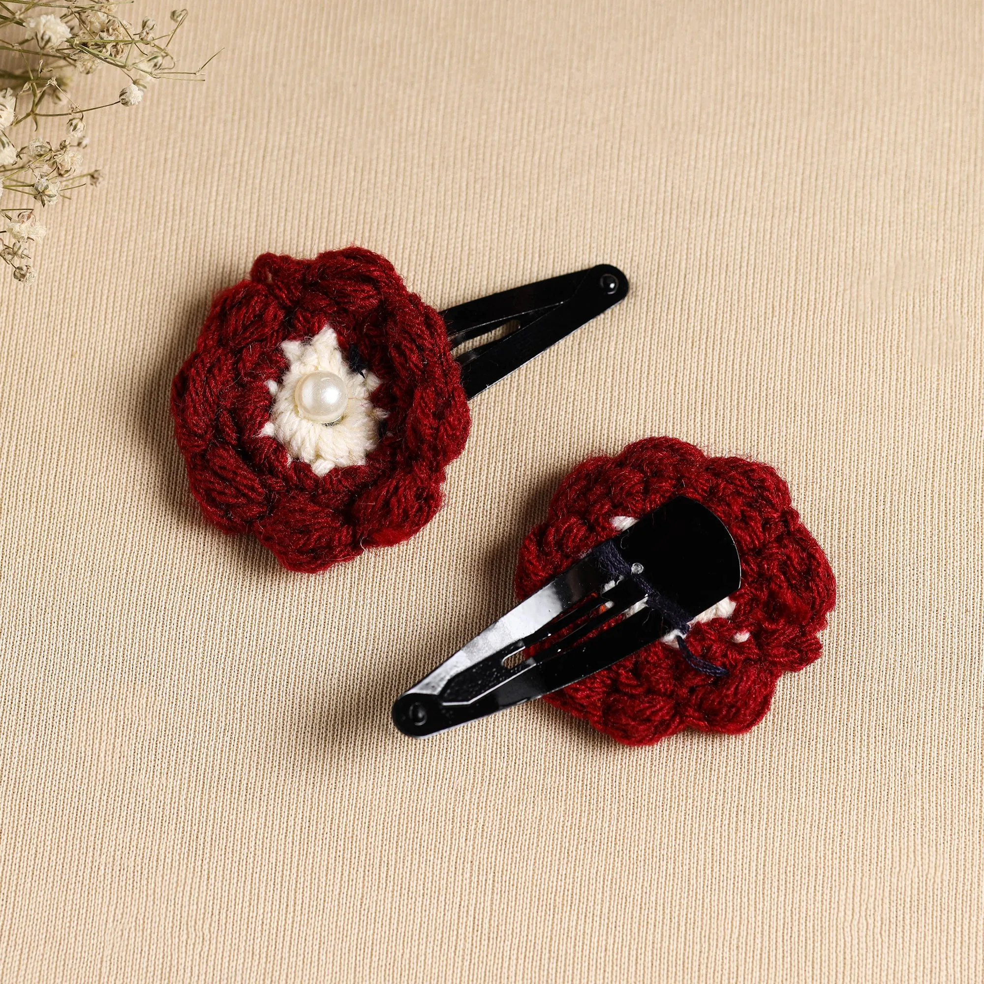 Handcrafted Crochet Tik-Tak Hair Clip (set of 2) 19