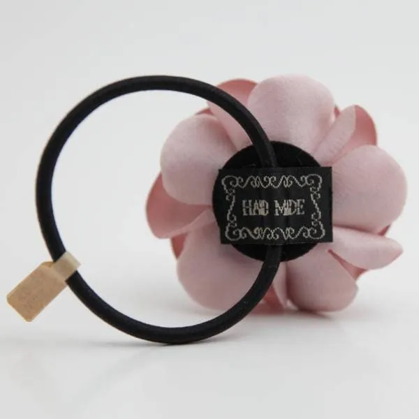 Handmade flower ponytail holder Simple Wild Rose Flower Elastic Ponytail Holder Women Hair Accessories