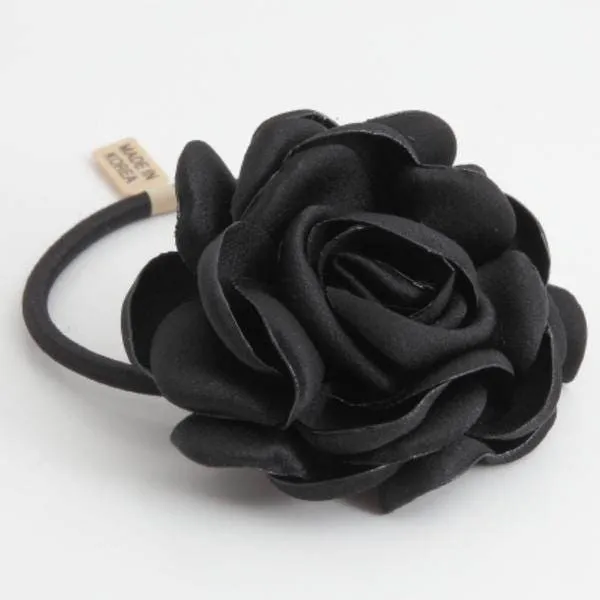 Handmade flower ponytail holder Simple Wild Rose Flower Elastic Ponytail Holder Women Hair Accessories