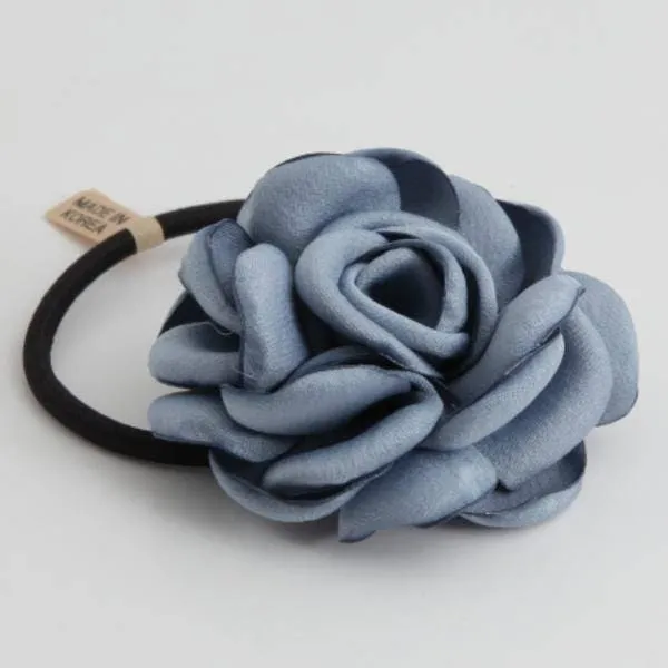 Handmade flower ponytail holder Simple Wild Rose Flower Elastic Ponytail Holder Women Hair Accessories