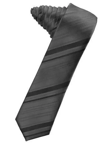 Harvest Maize Striped Satin Skinny Necktie