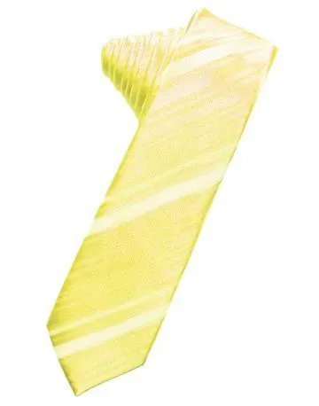 Harvest Maize Striped Satin Skinny Necktie