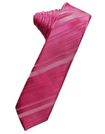 Harvest Maize Striped Satin Skinny Necktie