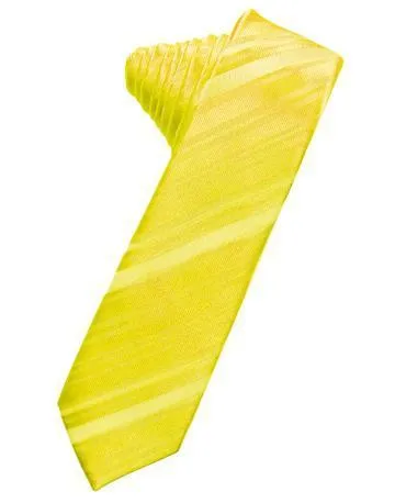 Harvest Maize Striped Satin Skinny Necktie