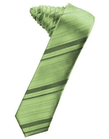 Harvest Maize Striped Satin Skinny Necktie