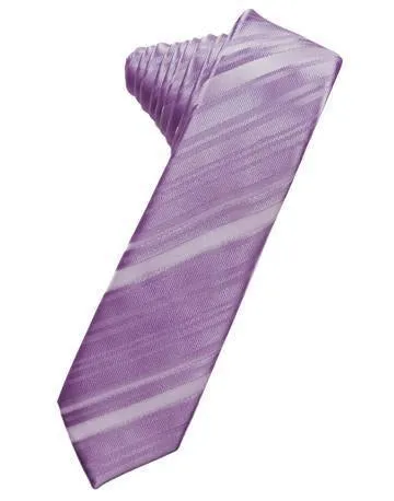 Heather Striped Satin Skinny Necktie