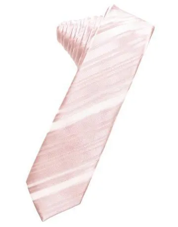 Heather Striped Satin Skinny Necktie