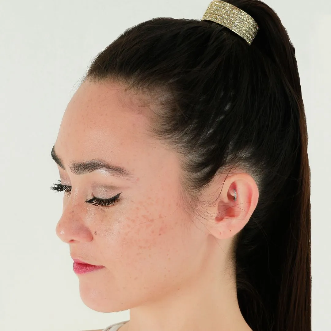 Hinged Cuff Elastic Ponytail Band