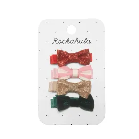 Jolly Christmas Mini Bow Hair Clips