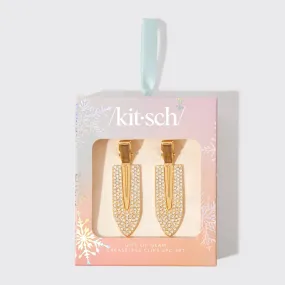 Kitsch Gift of Glam Creaseless Clips 2pc Set - Rhinestone