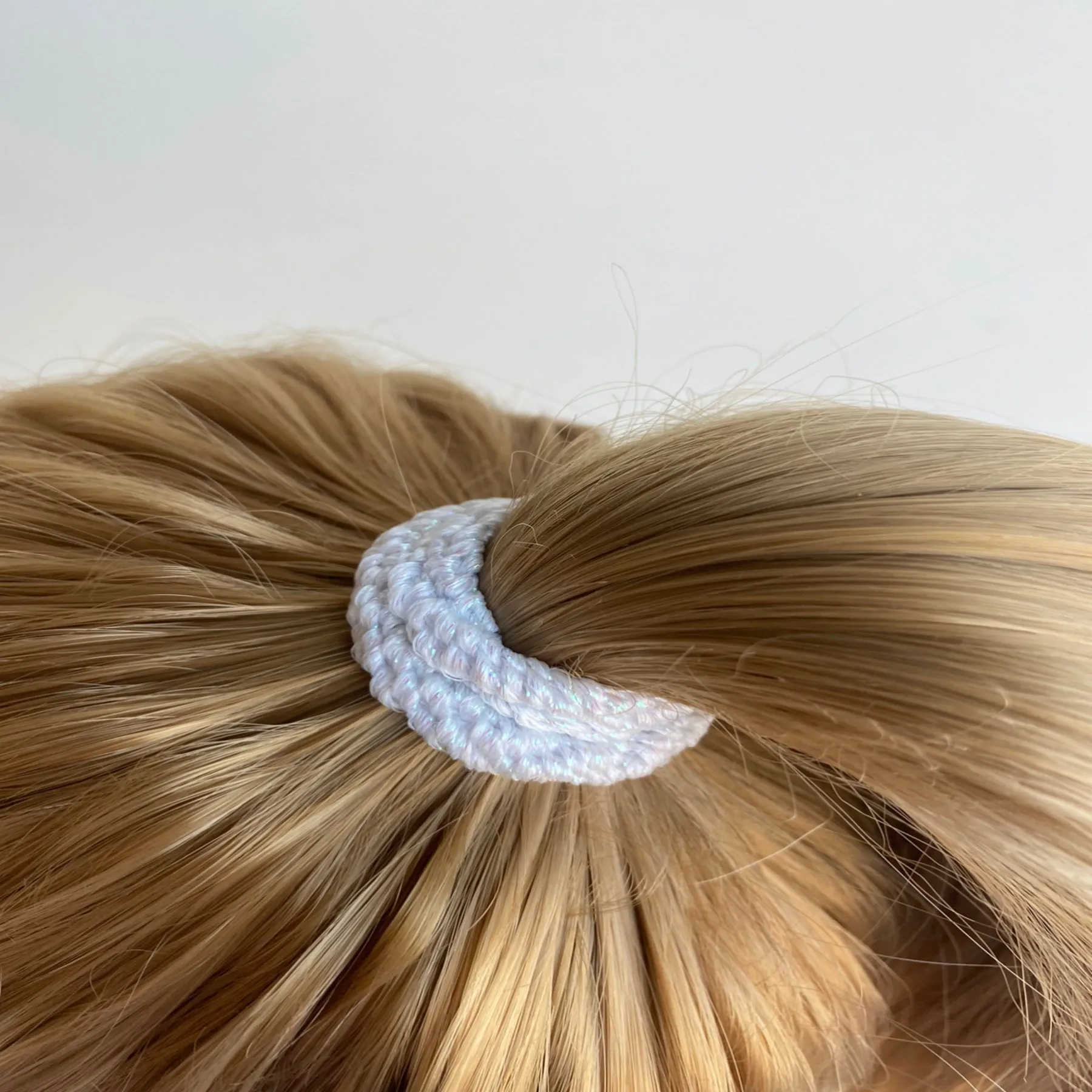 Kknekki Hair Elastic | Glitter White