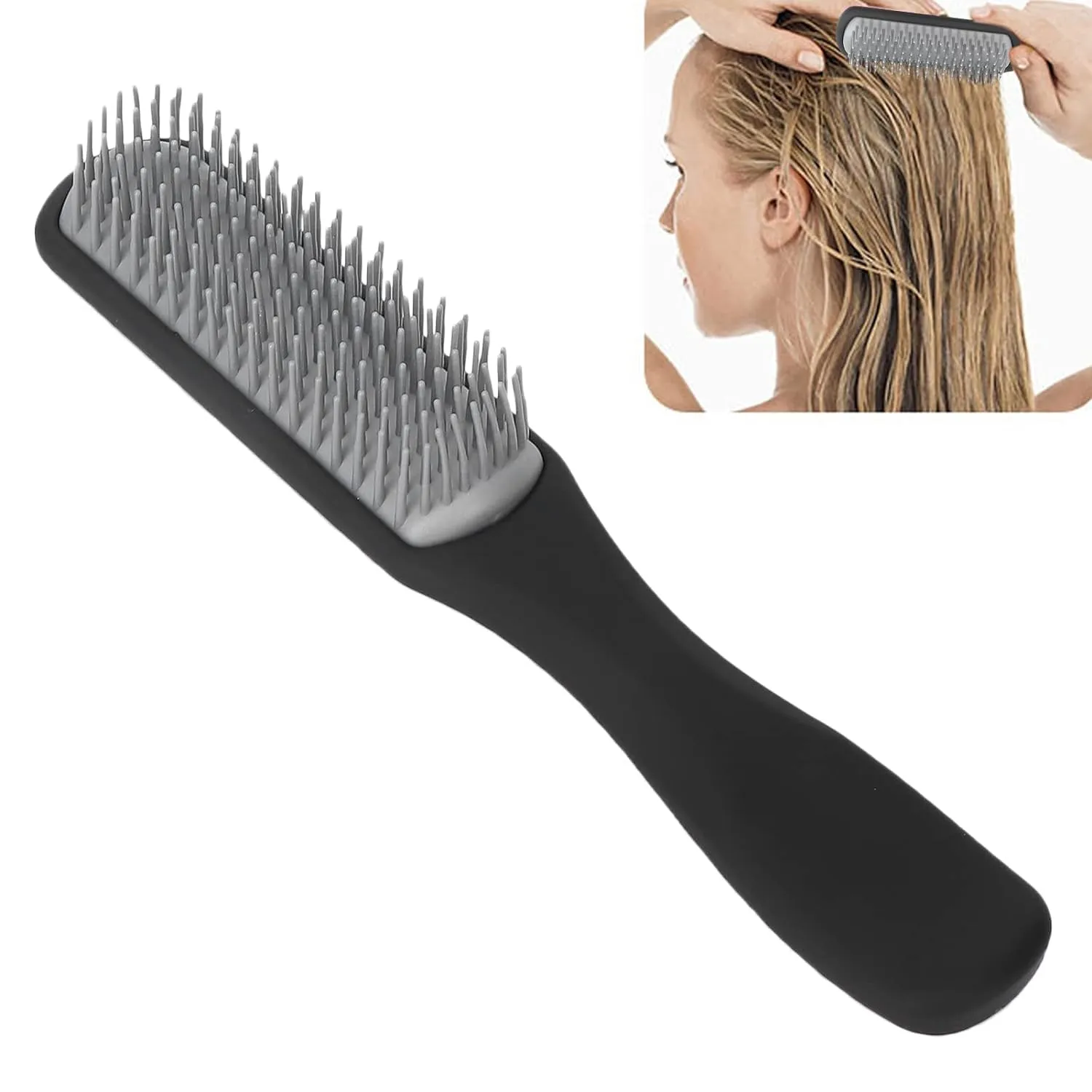 Kuber Industries Hair Brush | Flexible Bristles Brush | Hair Brush with Paddle | Straightens & Detangles Hair Brush | Suitable For All Hair Types | Hair Brush Styling Hair | Small | Set of 9 | Multi