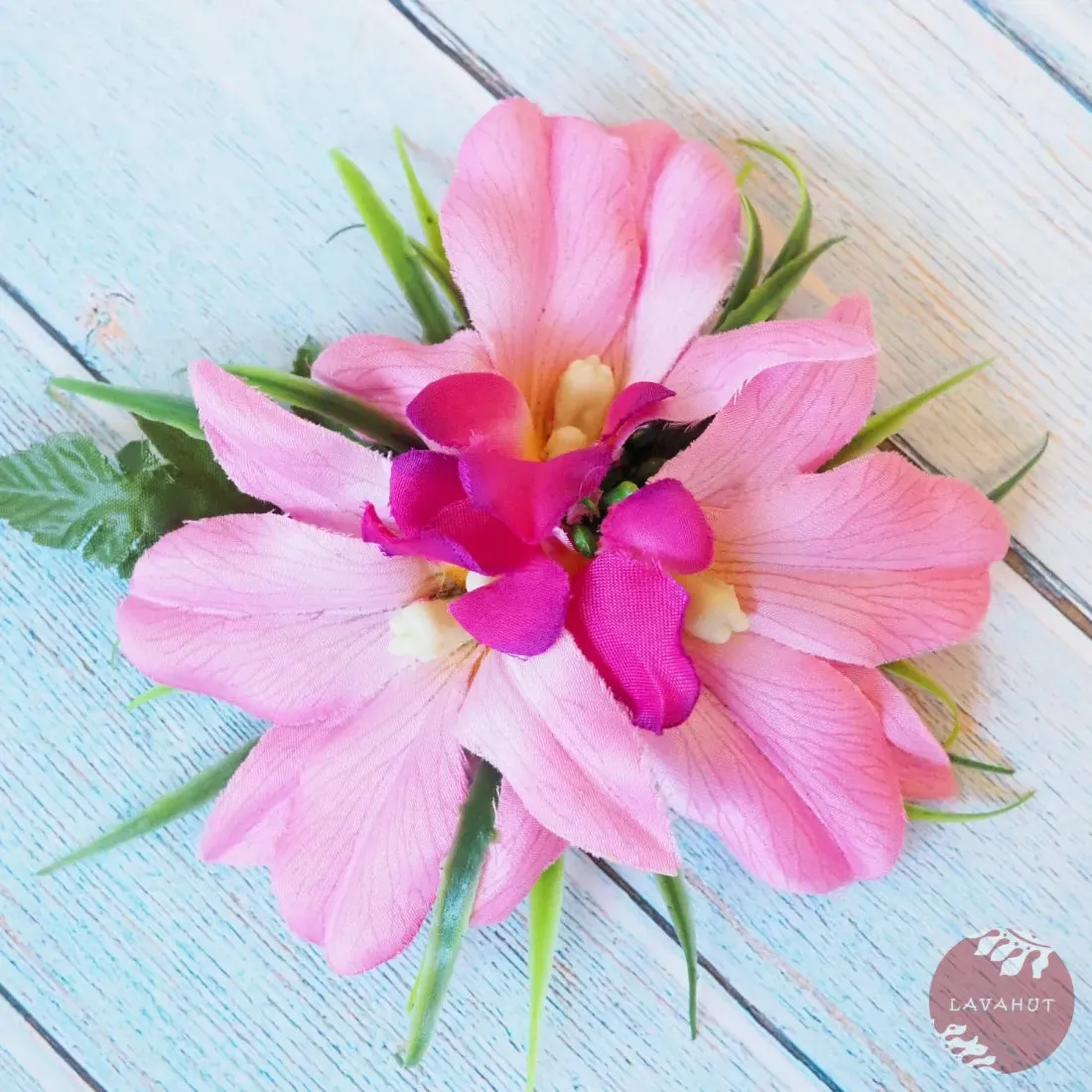 Kula Pink Hawaiian Flower Hair Clip