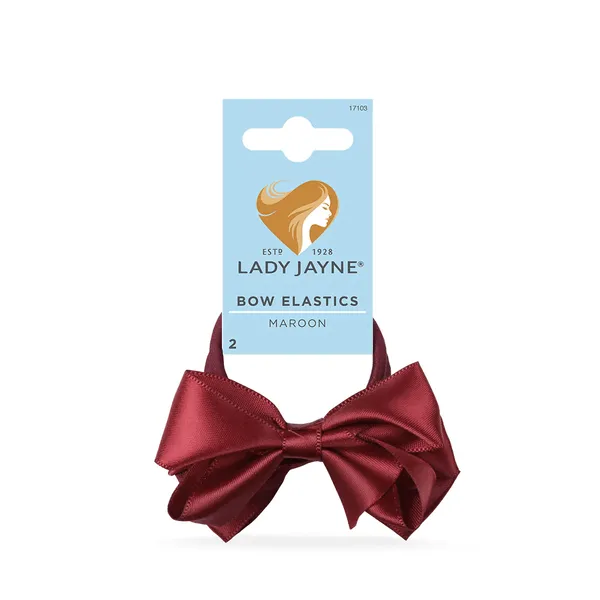 Lady Jayne - Bow Elastics Maroon