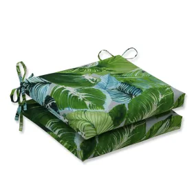 Lush Leaf Jungle Squared Corners Seat Cushion (Set Of 2)