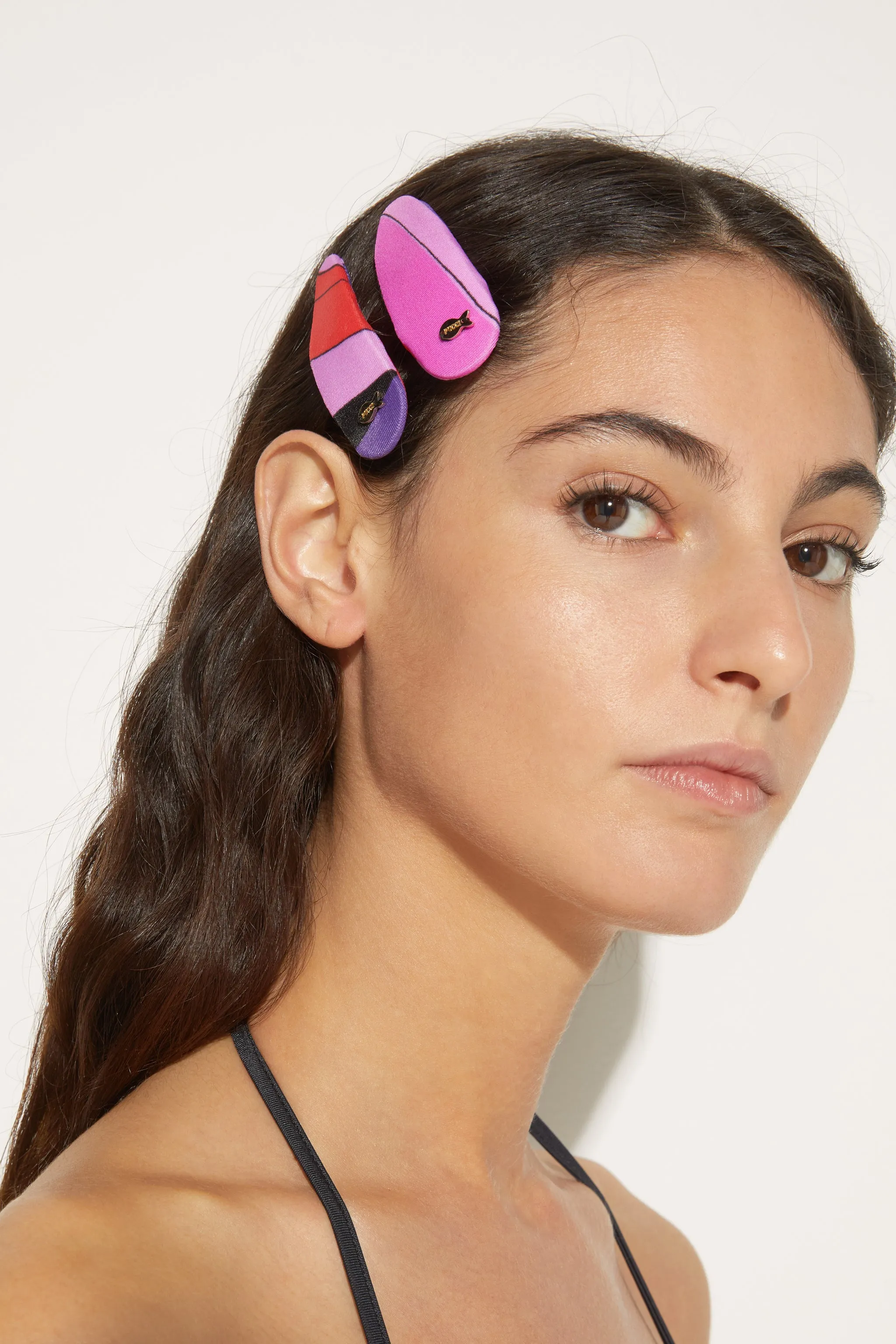 Marmo-Print Hair Clips