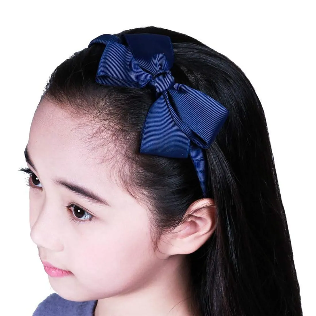 Melbees by Yellow Chimes Hair Bands for Girls Kids Hair Accessories for Girls Baby Hair Band Bow Hair Band Blue Hairband for Girls Kids Head Bands for Girls Kids & Toddlers