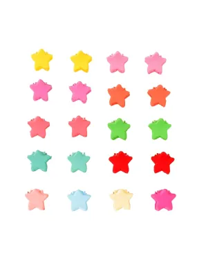 Melbees by Yellow Chimes Hair Clips for Girls Kids Hair Accessories for Girls Hair Claw Clips for Girls Kids Multicolor Star Small Claw Clip 50 Pcs Mini Hair Claw Clips for Girls Baby's Clutchers