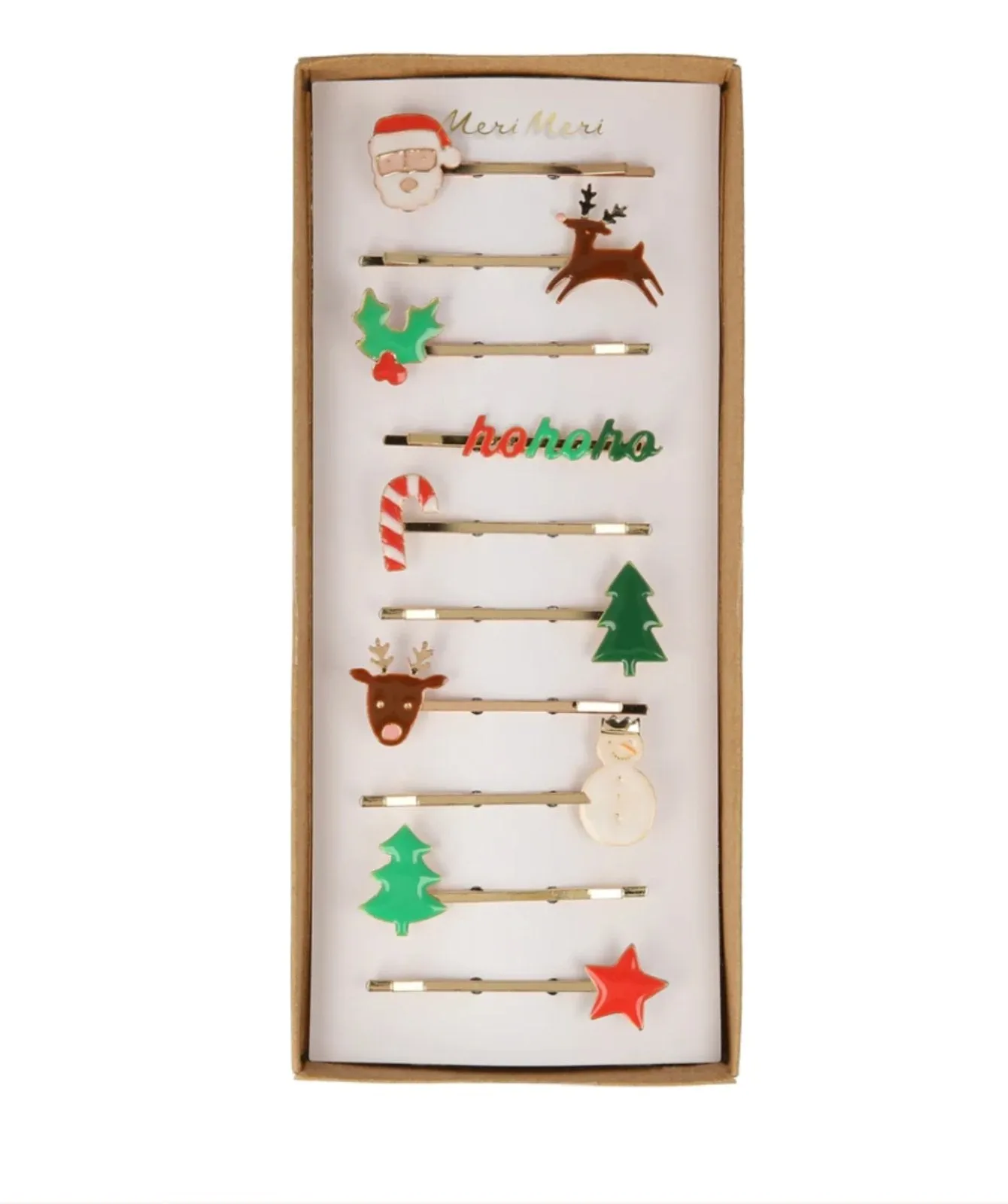 Meri Meri Christmas Hair Slides - Pack of 10