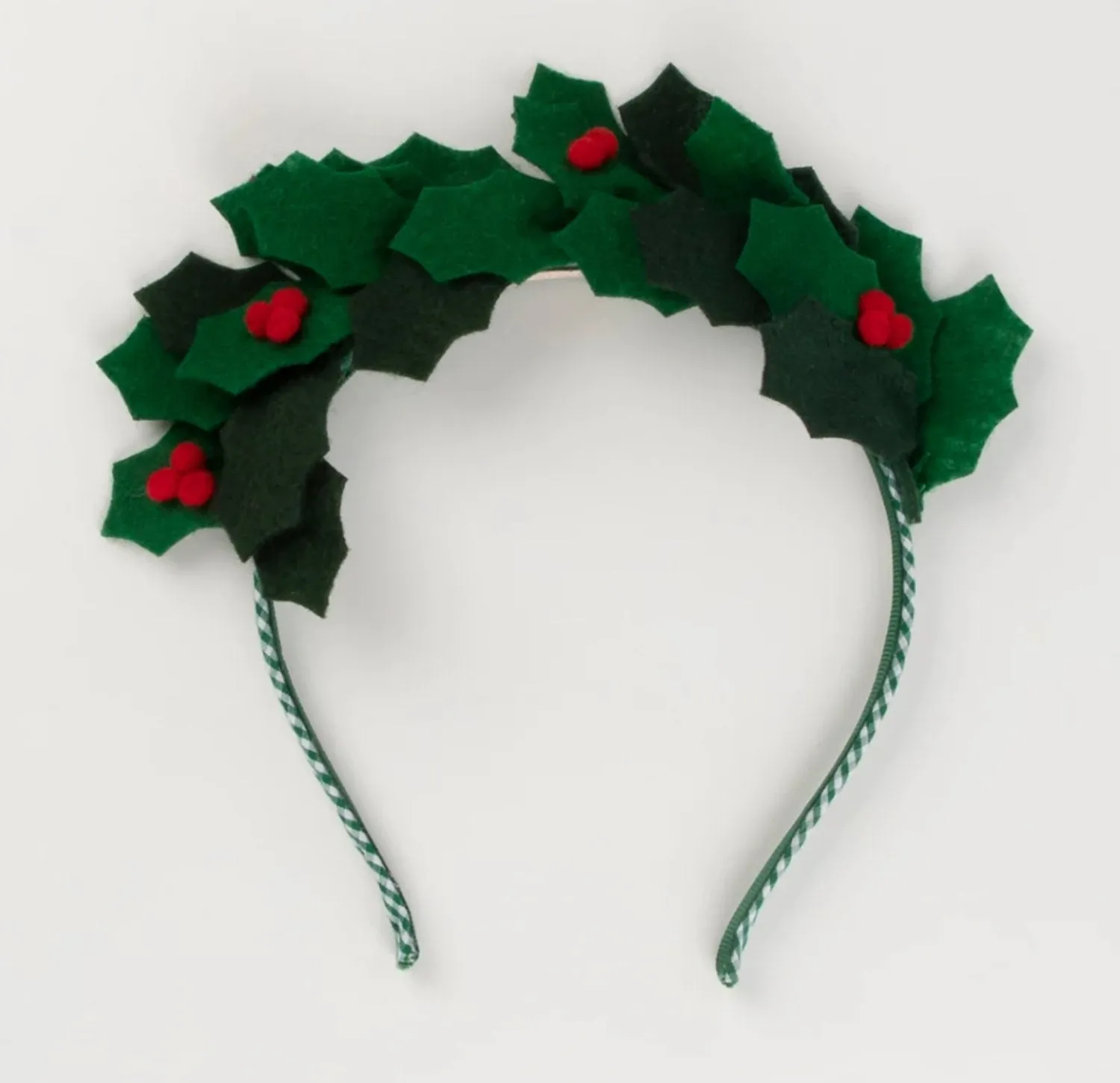 Meri Meri Holiday Green Felt Holly Headband