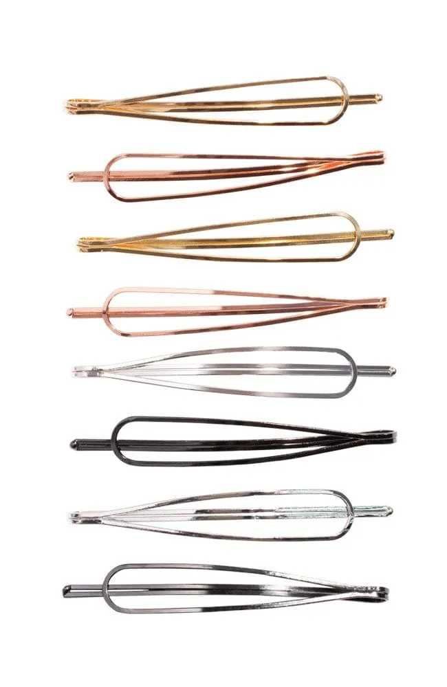 Metal Drop Bobby Pin Clip & Go 8-Pack