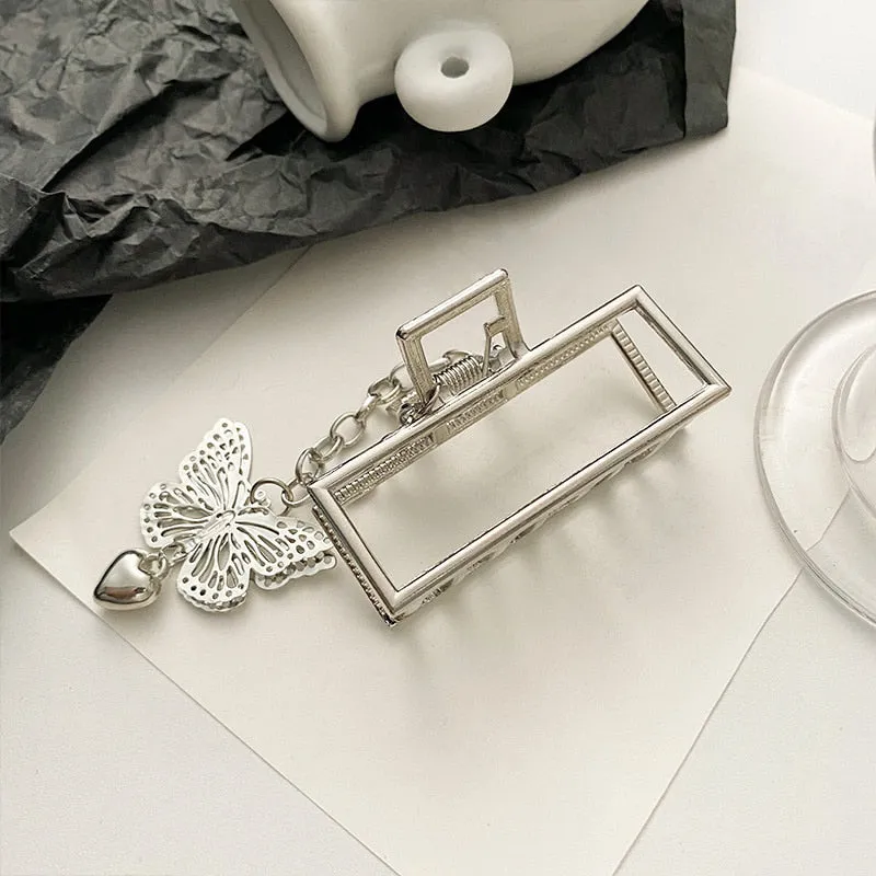 Minimalist and Chic Geometric Metal Hair Claw Clips