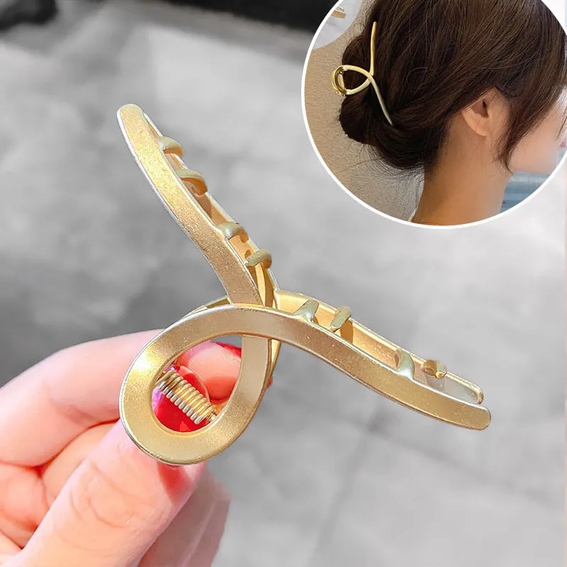 Minimalist and Chic Geometric Metal Hair Claw Clips