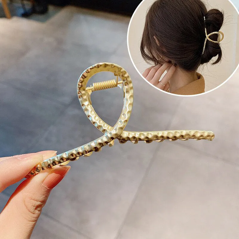 Minimalist and Chic Geometric Metal Hair Claw Clips