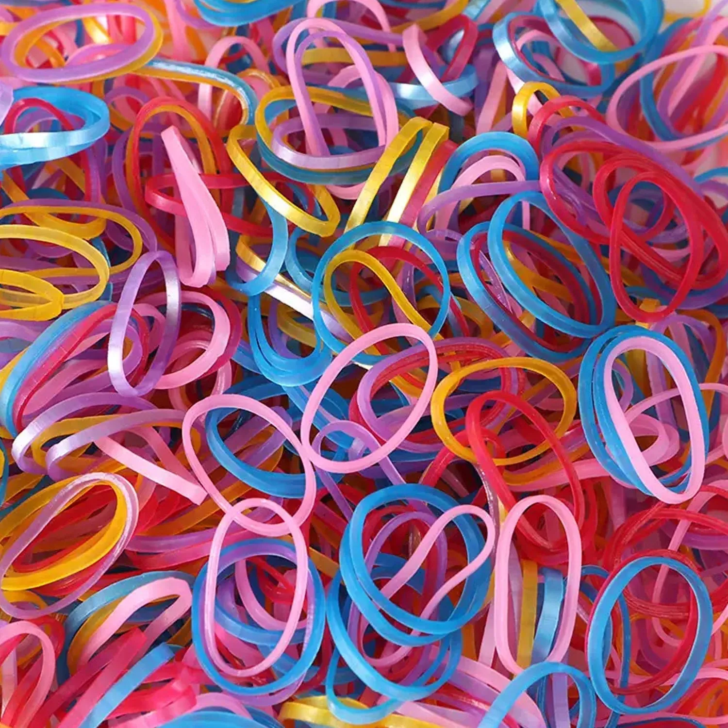 Multicolor Rubber Bands (Elastic & Reusable, Office & Home)