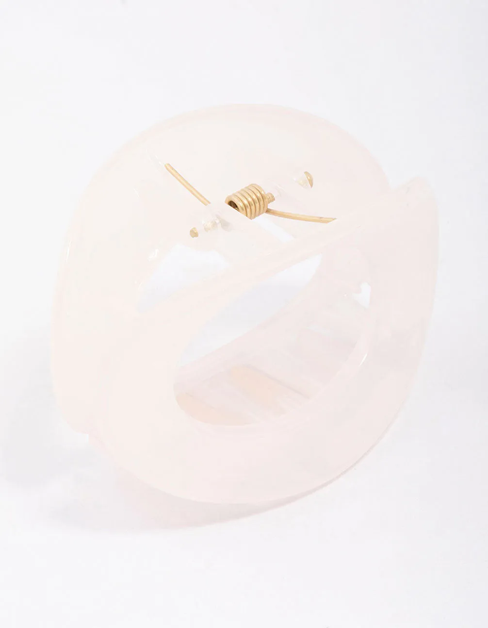 Neutral Acrylic Small Oval Hair Claw Clip