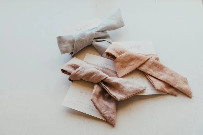 Organic Linen Hair Tie - Naturally Dyed Headbands