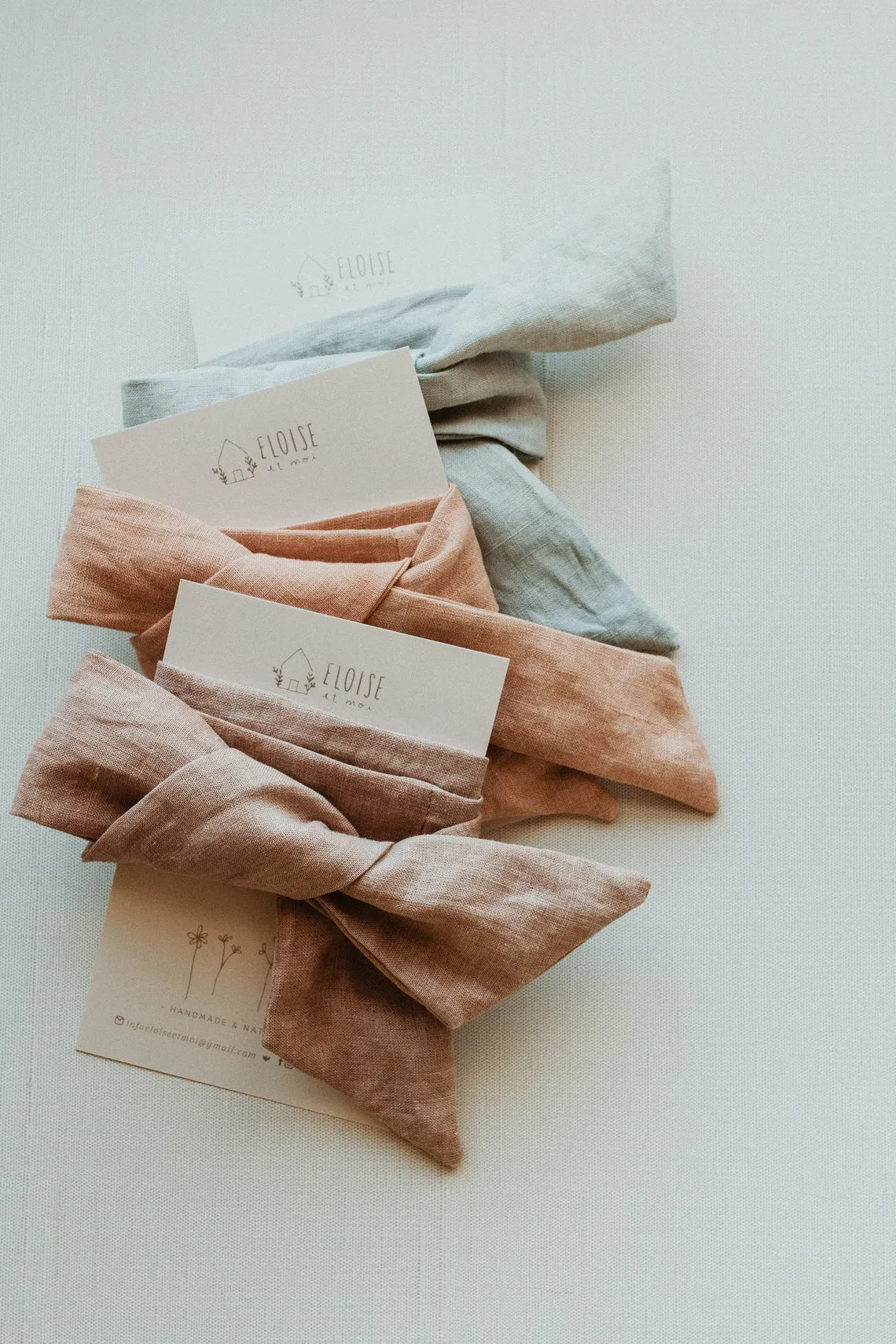 Organic Linen Hair Tie - Naturally Dyed Headbands