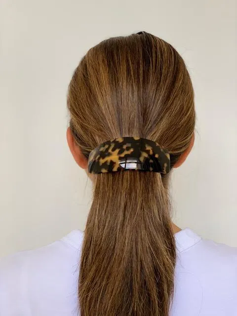 Paris Mode - Hair Clip Barrel Large - Dark Tortoise Shell