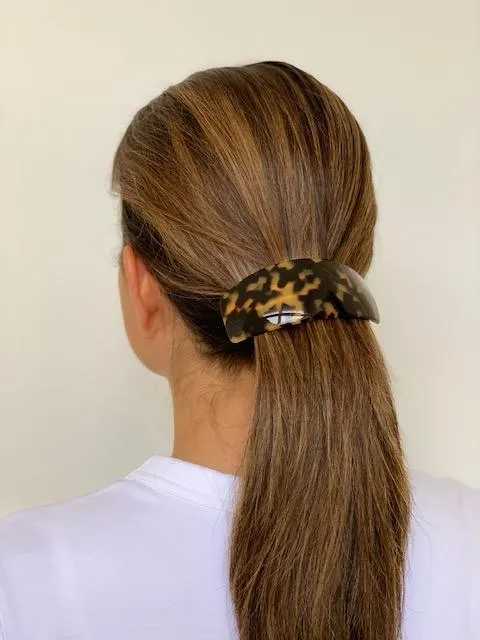 Paris Mode - Hair Clip Barrel Large - Dark Tortoise Shell