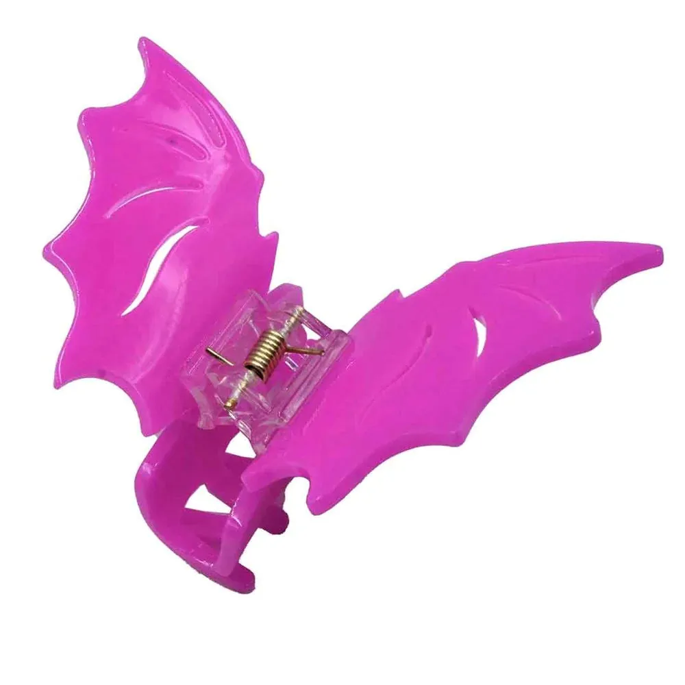 Pink Bat Hair Claw Clip