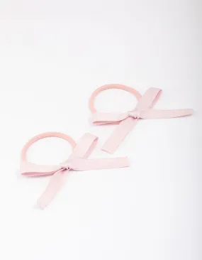 Pink Mini Bow Hair Tie Pack