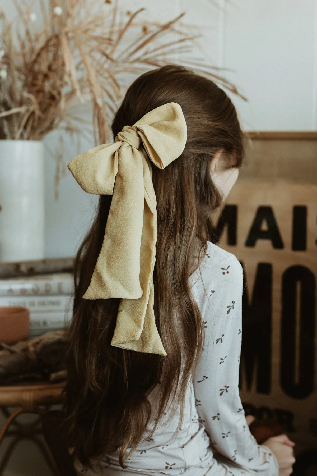 Plant dyed Silk Hair Tie - Bespoke bow