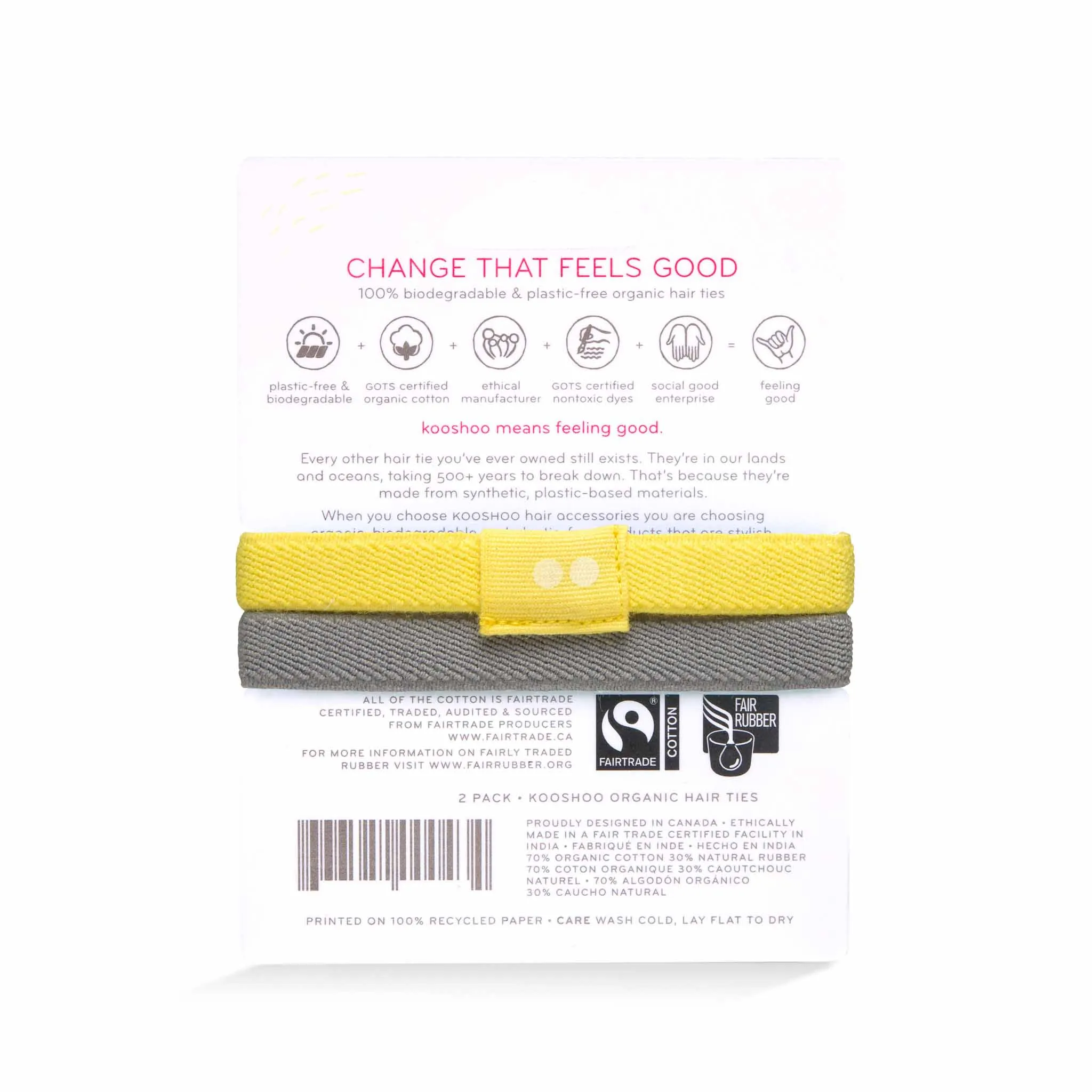 Plastic-Free Hair Ties 2-packs