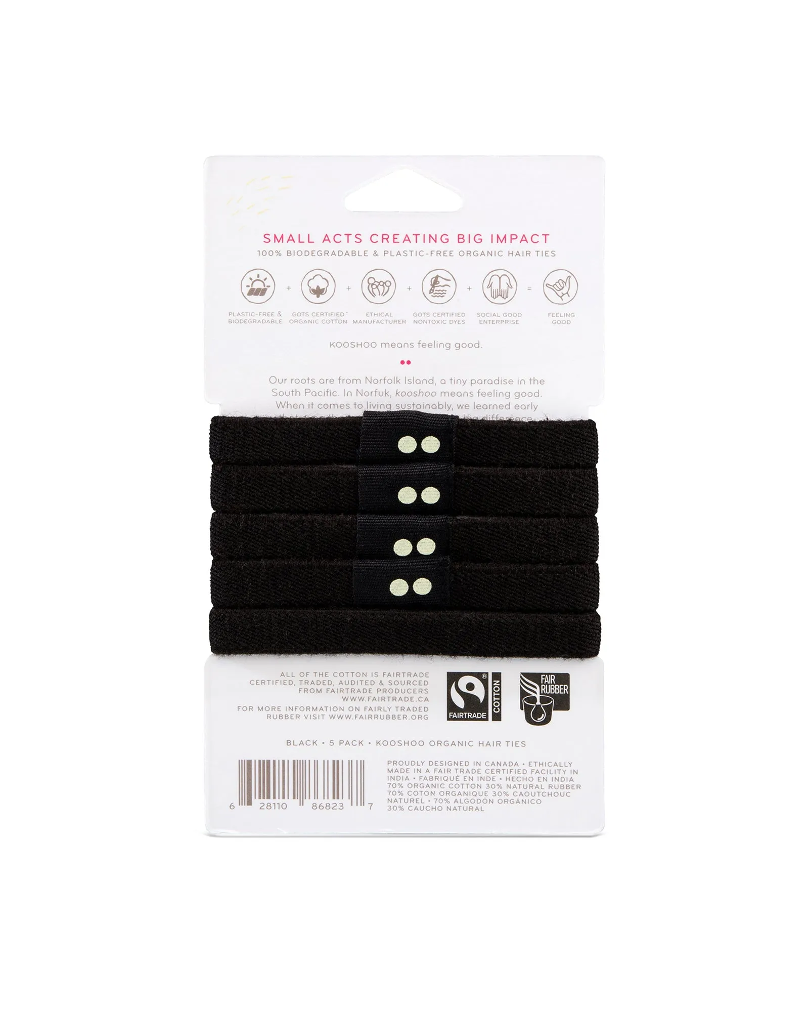 Plastic-Free Hair Ties - Black