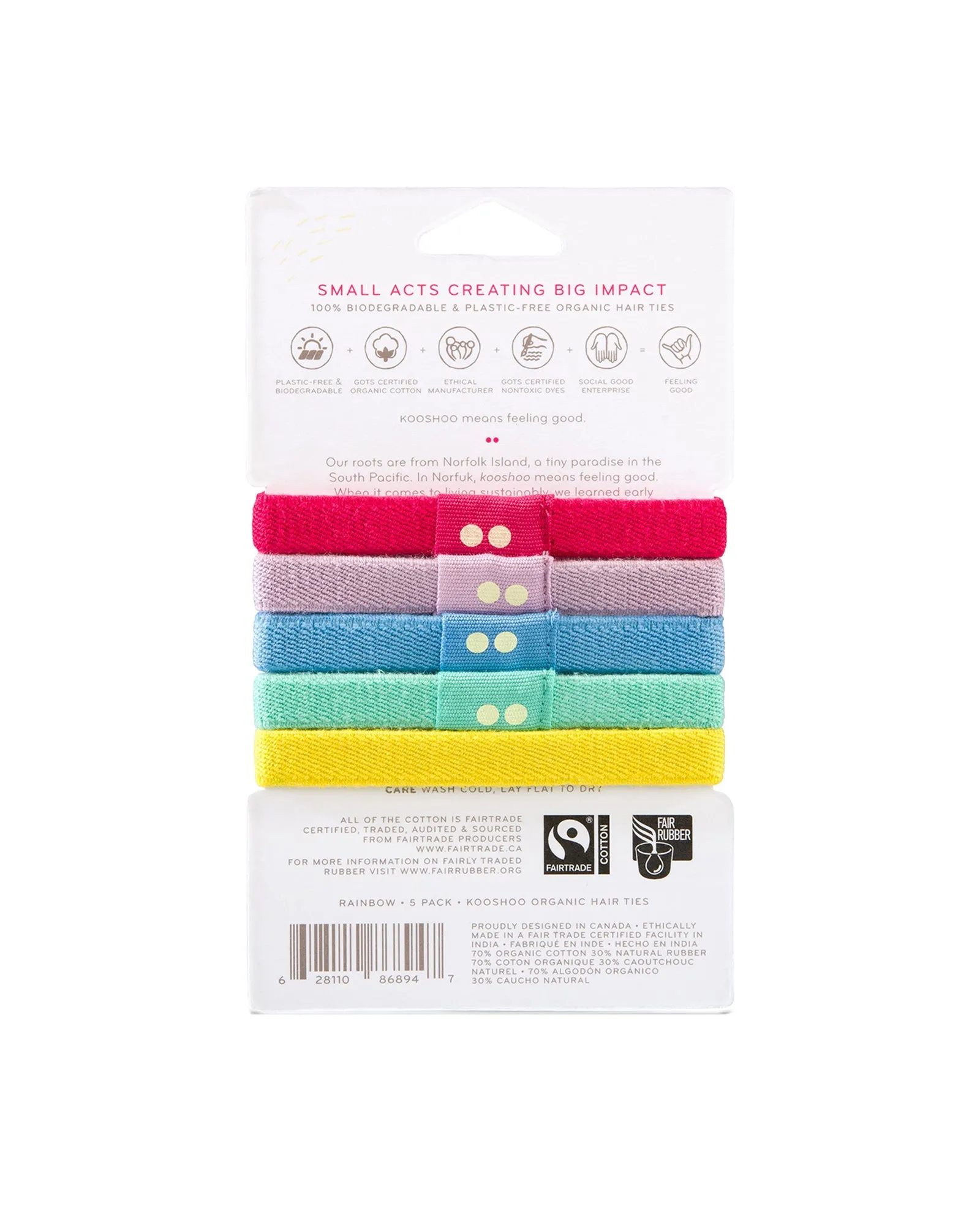 Plastic-Free Hair Ties - Rainbow