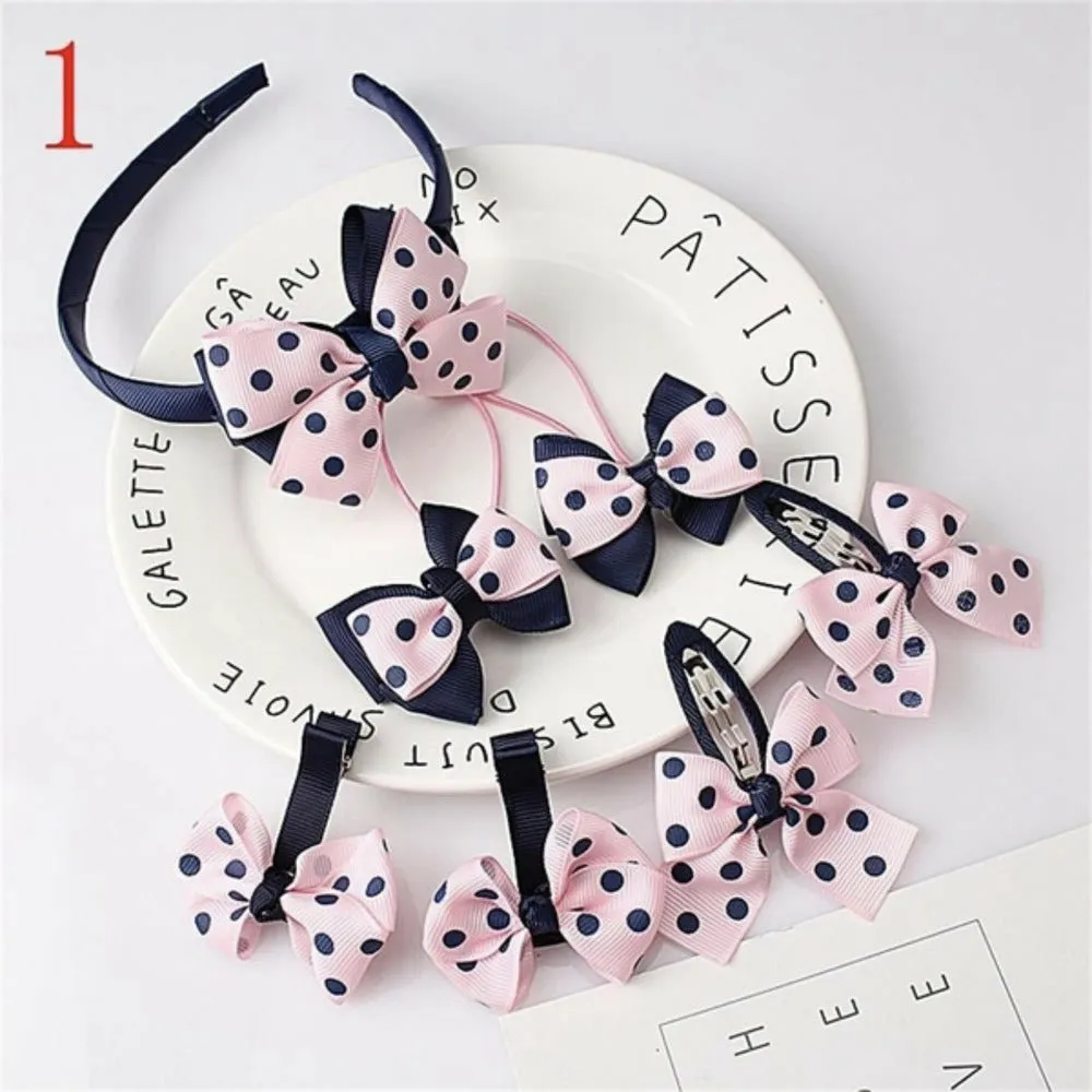 Polka Dot Headband - 7 Piece Set