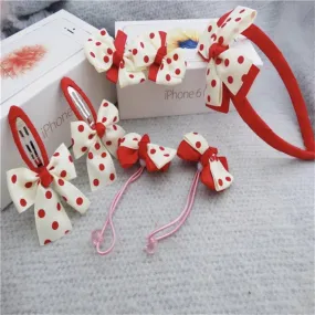 Polka Dot Headband - 7 Piece Set