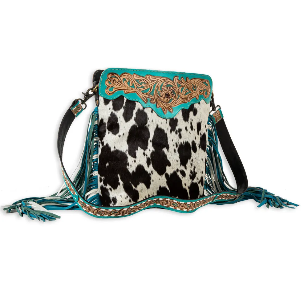 Pony Trail  Fringed Hand-Tooled Bag