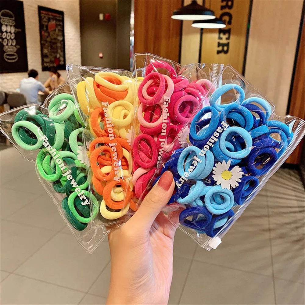 Premium Elastic Hair Bands: Versatile  Stylish Hair Accessories  50Pcs FREE SHIPPING