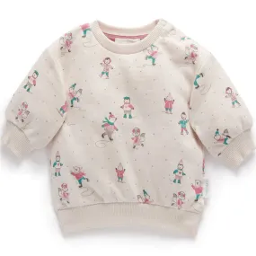 Purebaby Cosy Windcheater - Graceful Skaters Print