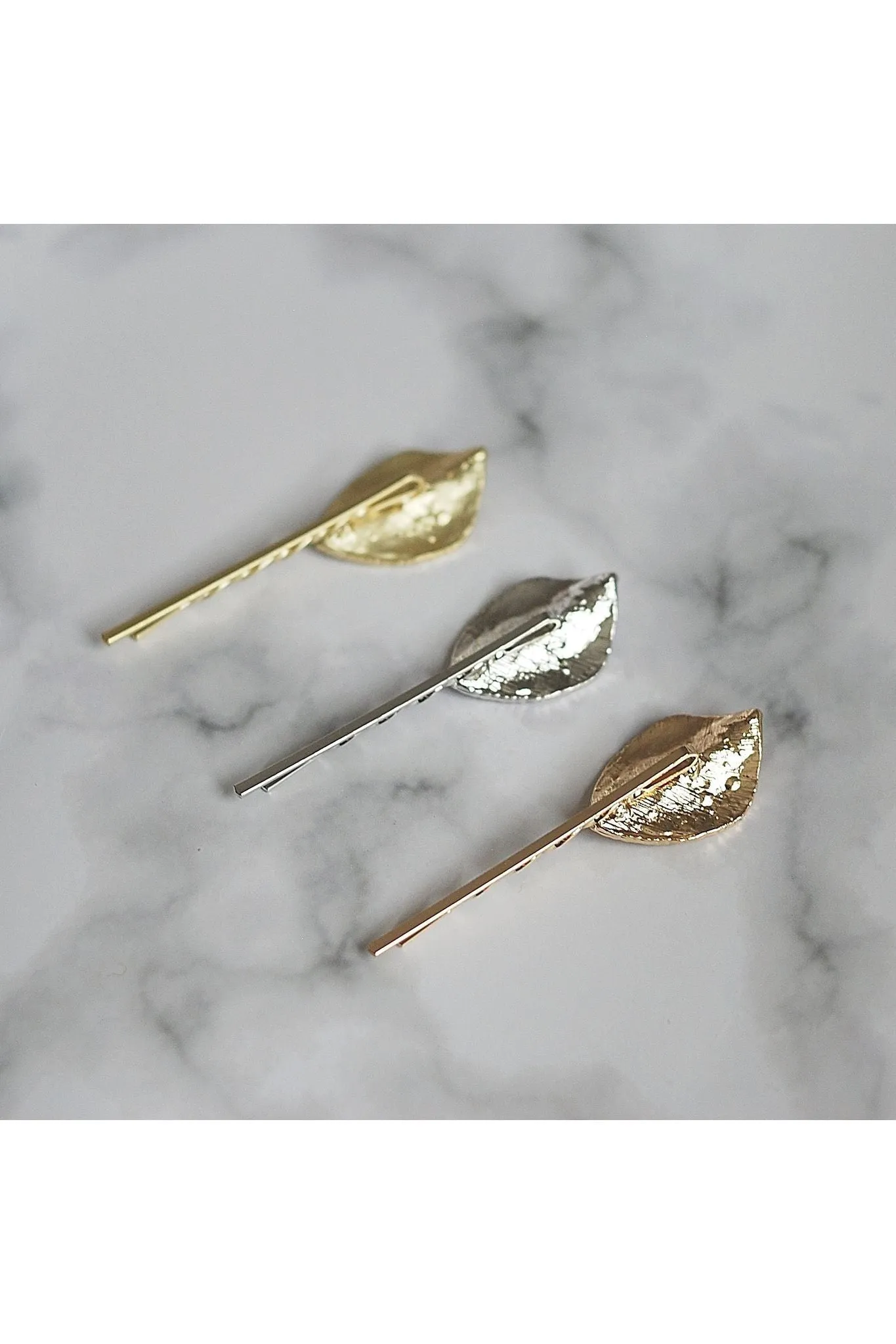 Queenmee Hair Accessories Leaf Hair Clips Set Of 3