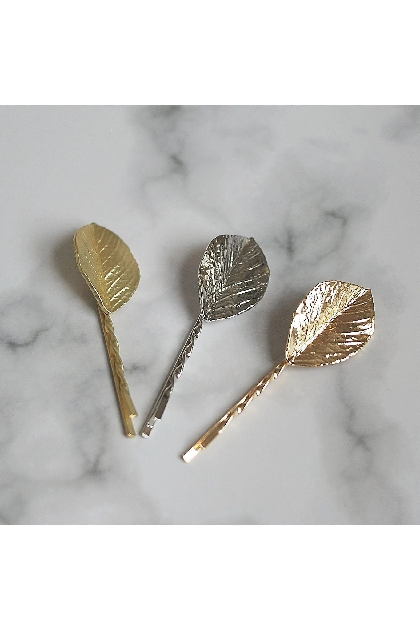 Queenmee Hair Accessories Leaf Hair Clips Set Of 3